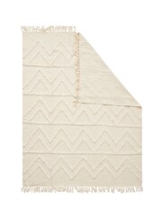BHS Natural Tufted 100% Cotton Throw - Image 4 of 4