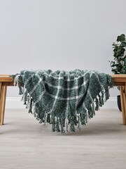BHS Green Chequers Throw - Image 1 of 3