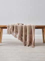 BHS Natural Elba Throw - Image 1 of 3