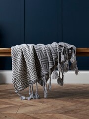 BHS Grey Kamina Throw - Image 1 of 3