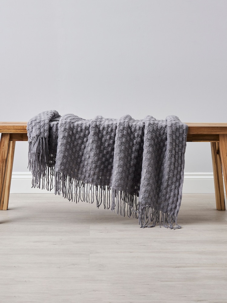 BHS Silver Corsica Throw - Image 1 of 2