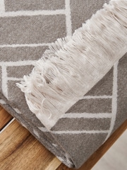 BHS Grey Retro Throw - Image 2 of 3
