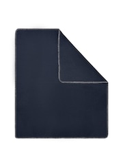 BHS Blue Felt Blanket Stitch Throw - Image 4 of 4