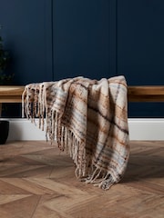 BHS Grey Ombre Knitted 100% Cotton Throw - Image 4 of 6