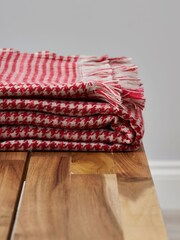 BHS Red Roma Loose Fringe Throw - Image 2 of 3