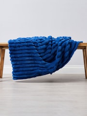 BHS Cobalt Blue Jumbo Cord Throw - Image 1 of 4
