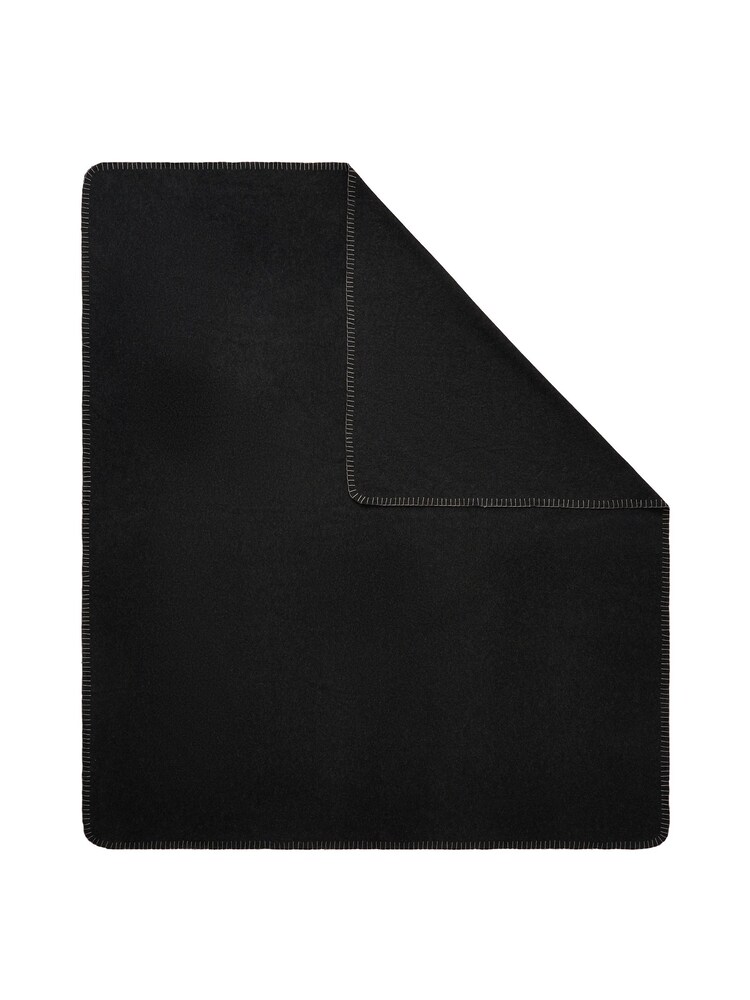 BHS Charcoal Grey Felt Blanket Stitch Throw - Image 4 of 4