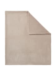 BHS Tan Brown Plain Faux Fur Throw - Image 4 of 4