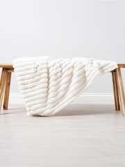 BHS Cream Jumbo Cord Throw - Image 1 of 4