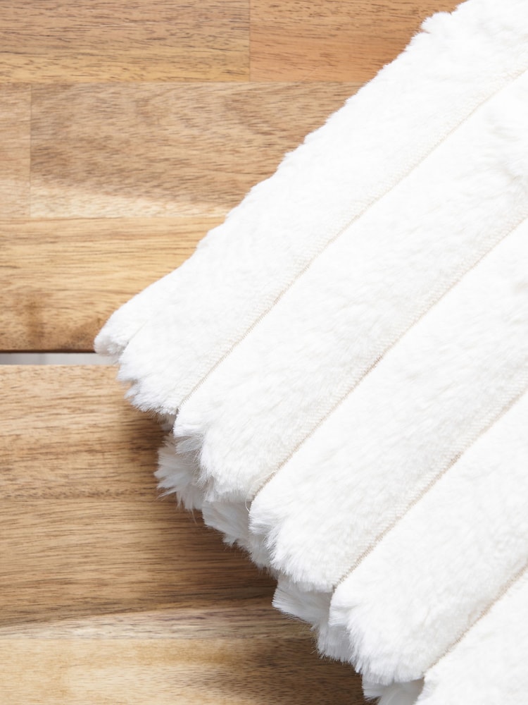 BHS Cream Jumbo Cord Throw - Image 2 of 4