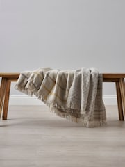 BHS Natural Roma Loose Fringe Throw - Image 1 of 3