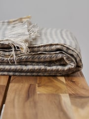 BHS Natural Roma Loose Fringe Throw - Image 2 of 3