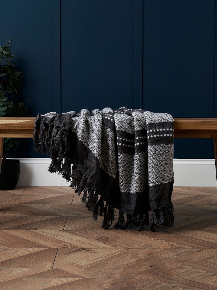 BHS Grey Mayfair Throw - Image 1 of 3