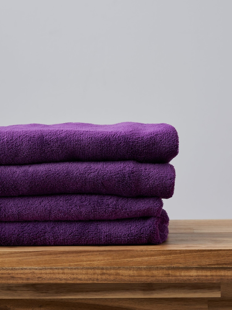 BHS Plum Purple Snugglie Fleece Throw - Image 2 of 4