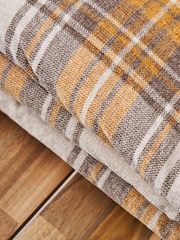 BHS Ochre Yellow Luxury Warm Check with Sherpa Throw - Image 3 of 3