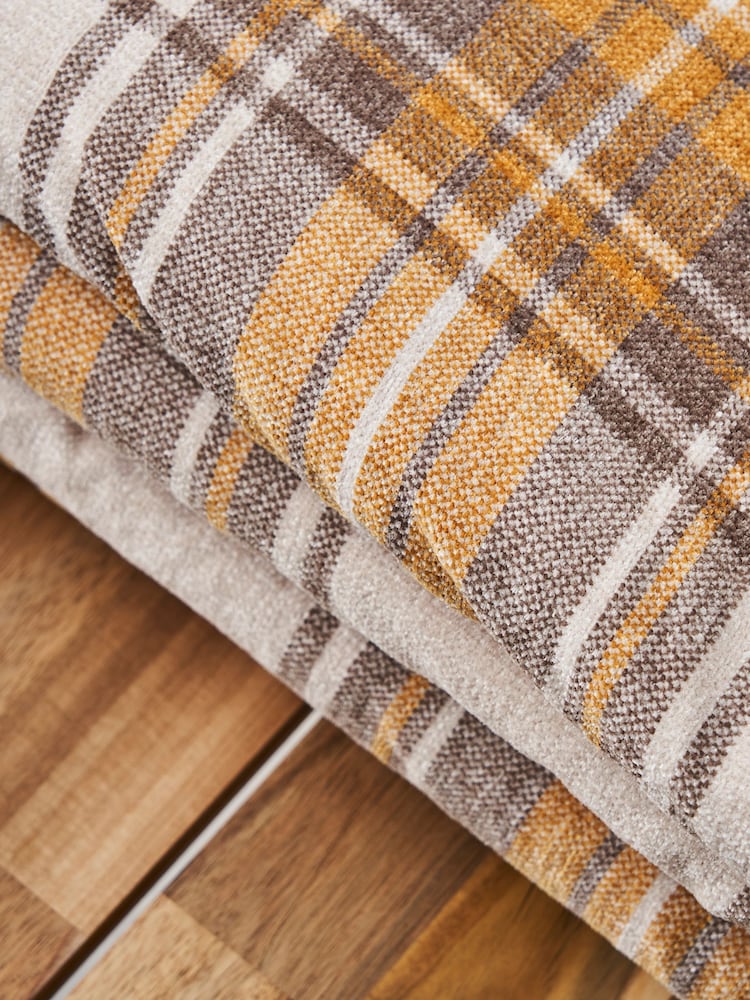 BHS Ochre Yellow Luxury Warm Check with Sherpa Throw - Image 3 of 3