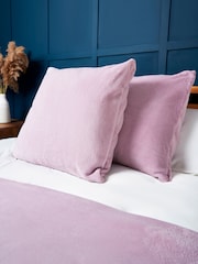 BHS Heather Purple Microfleece 59x59cm Cushion - Image 1 of 4