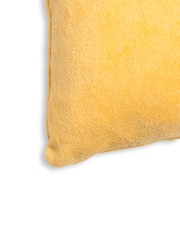 BHS Ochre Yellow Microfleece 59x59cm Cushion - Image 2 of 5