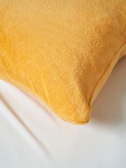 BHS Ochre Yellow Microfleece 59x59cm Cushion - Image 3 of 5