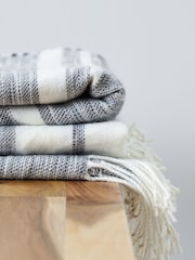 BHS Navy Blue Riviera Stripe Throw - Image 2 of 4