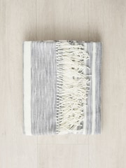 BHS Navy Blue Riviera Stripe Throw - Image 3 of 4