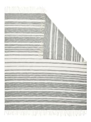 BHS Navy Blue Riviera Stripe Throw - Image 4 of 4