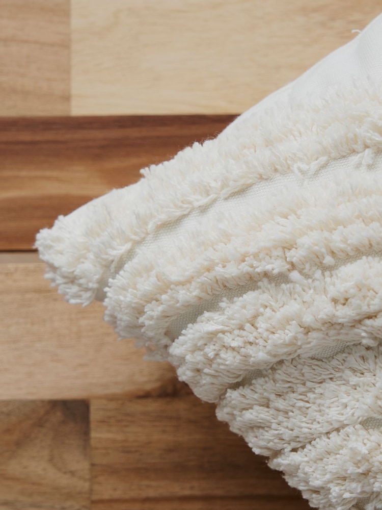 BHS Natural Tufted 100% Cotton Cushion - Image 2 of 5 BHS Natural Tufted 100% Cotton Cushion - Image 2 of 5