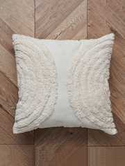 BHS Natural Tufted 100% Cotton Cushion - Image 4 of 5