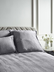 Charcoal Grey Madison Velvet Set of 2, Square Pillowcase - Image 1 of 5