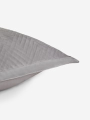 Charcoal Grey Madison Velvet Set of 2, Square Pillowcase - Image 5 of 5