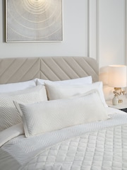 Natural Madison Velvet Small Bolster Pillowcase - Image 1 of 5