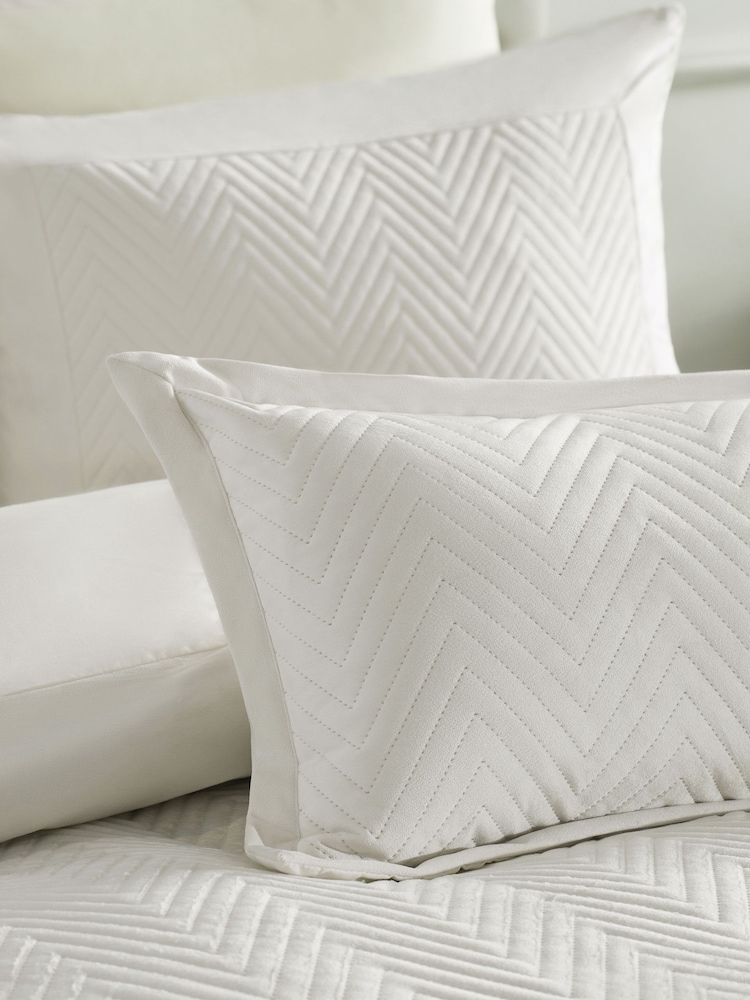 Natural Madison Velvet Small Bolster Pillowcase - Image 2 of 5