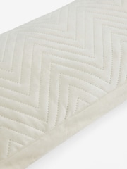 Natural Madison Velvet Small Bolster Pillowcase - Image 5 of 5
