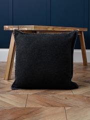 BHS Grey Felt Blanket Stitch Cushion - Image 1 of 5