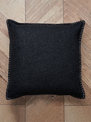 BHS Grey Felt Blanket Stitch Cushion - Image 4 of 5