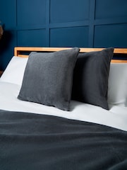 BHS Charcoal Grey Microfleece 45x45cm Cushion - Image 1 of 5