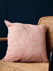 BHS Pink Luxury Chevron Cushion - Image 1 of 5