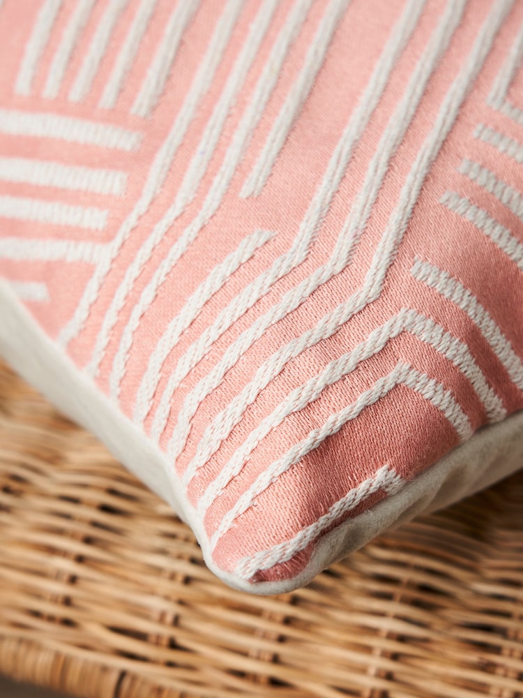BHS Pink Luxury Chevron Cushion - Image 2 of 5 BHS Pink Luxury Chevron Cushion - Image 2 of 5
