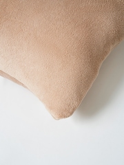 BHS Latte Natural Microfleece 45x45cm Cushion - Image 2 of 5