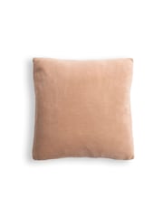 BHS Latte Natural Microfleece 45x45cm Cushion - Image 4 of 5