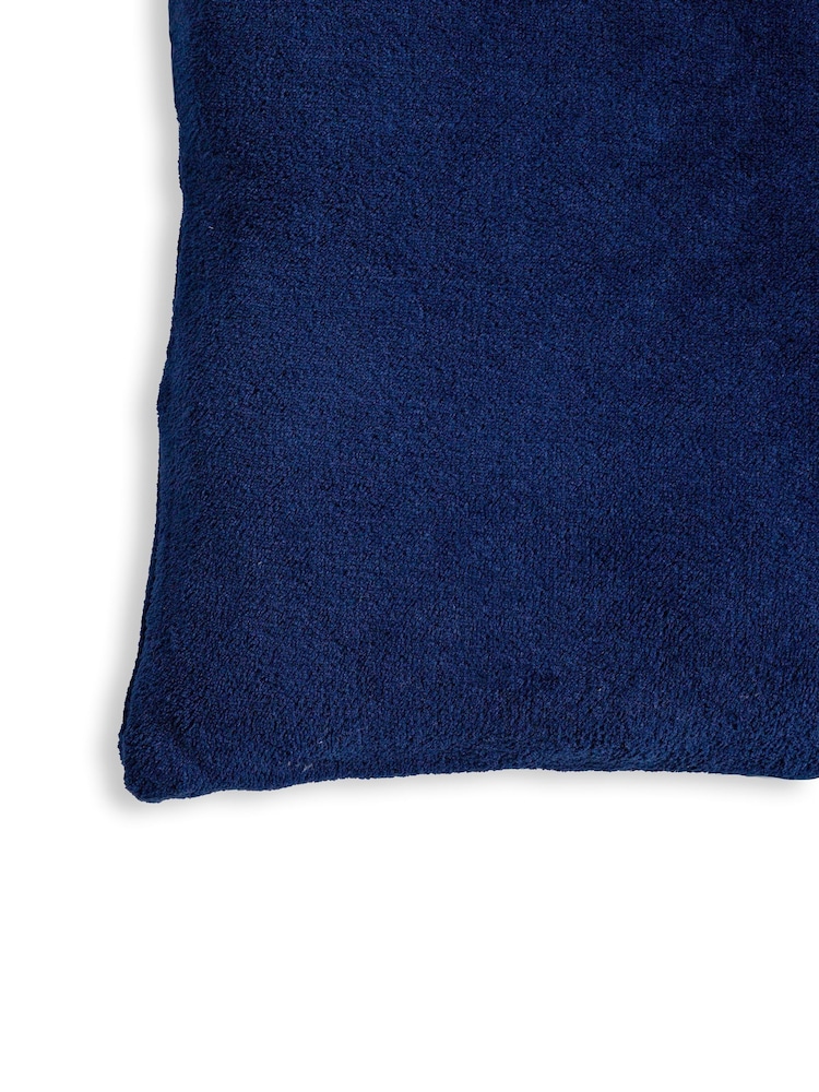 BHS Navy Blue Microfleece 45x45cm Cushion - Image 2 of 5 BHS Navy Blue Microfleece 45x45cm Cushion - Image 2 of 5
