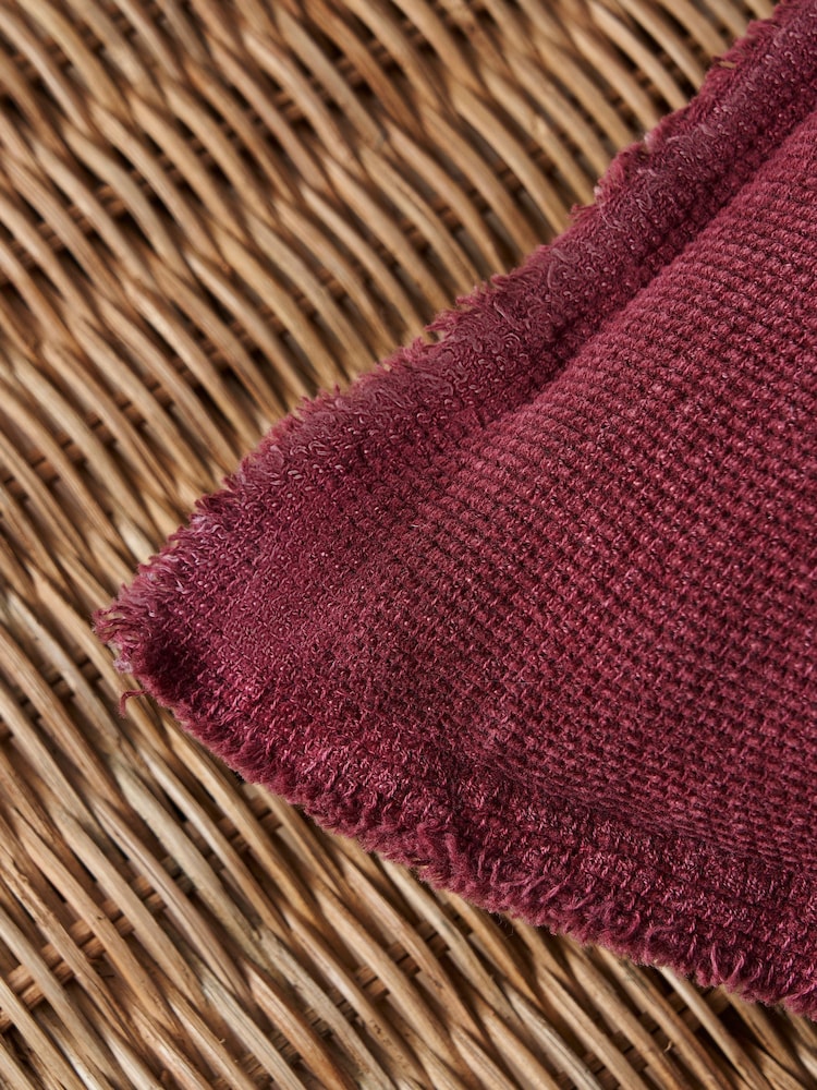 BHS Burgundy Red Cotton Fringe Cushion - Image 2 of 5 BHS Burgundy Red Cotton Fringe Cushion - Image 2 of 5