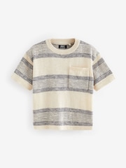 Ecru Natural Knitted Linen Blend T-Shirt (3mths-7yrs) - Image 5 of 7
