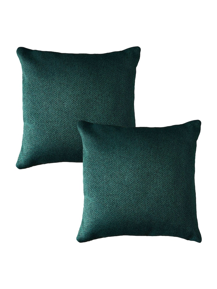 BHS 2 Pack Green Snow Fleece Cushion - Image 6 of 6