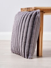 BHS Grey Jumbo Cord Cushion - Image 3 of 5