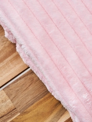 BHS Blush Pink Luxury Ribbon Velvet Throw - Image 3 of 4