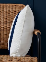 BHS Navy Blue Riviera Stripe Cushion - Image 3 of 5