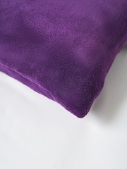 BHS Plum Purple Microfleece 45x45cm Cushion - Image 3 of 5
