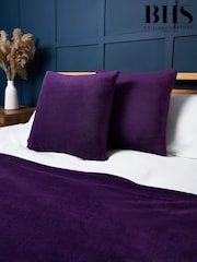 BHS Plum Purple Microfleece 45x45cm Cushion - Image 6 of 7