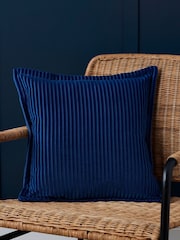 BHS Navy Blue Corduroy Cushion - Image 1 of 5